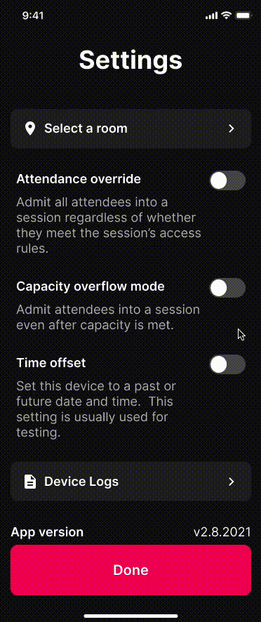 A gif showing a prototype demonstrating a mobile design for displaying logs.